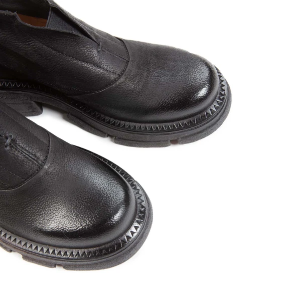 slipon LANE con scollo V in pelle nera