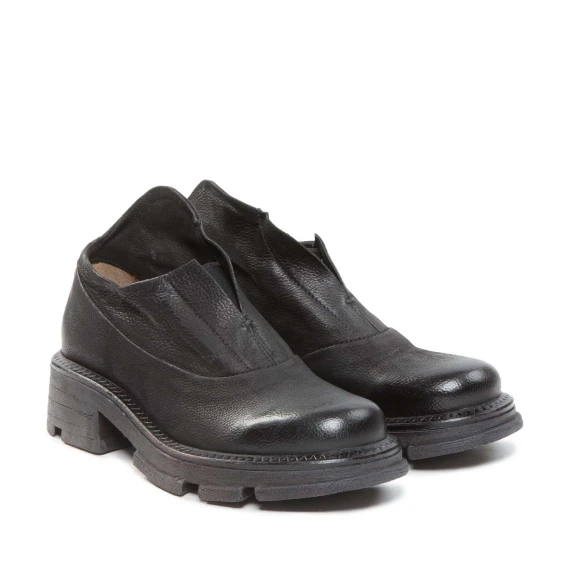 slipon LANE con scollo V in pelle nera