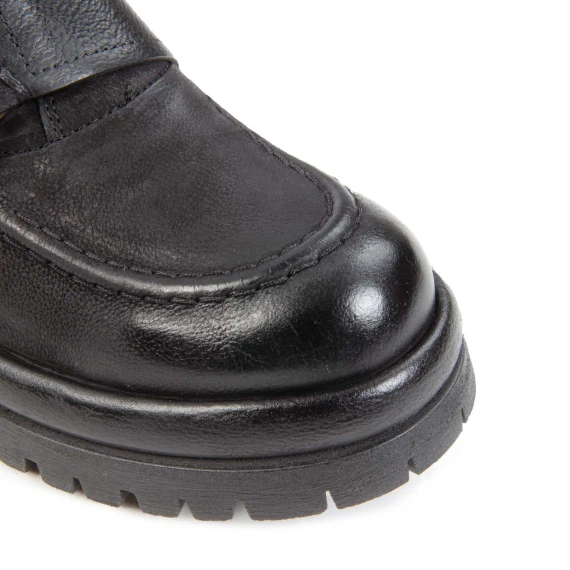 slipon DIBLA con fibbia in pelle nera