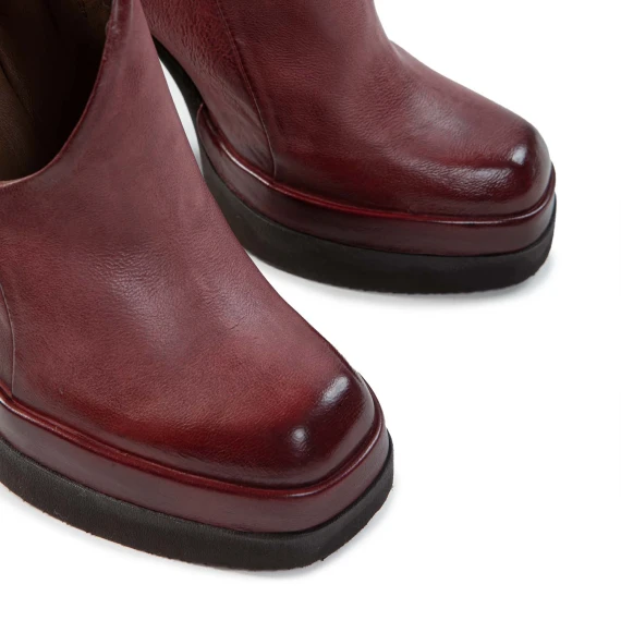 accollato VIVENT in pelle rosso madera