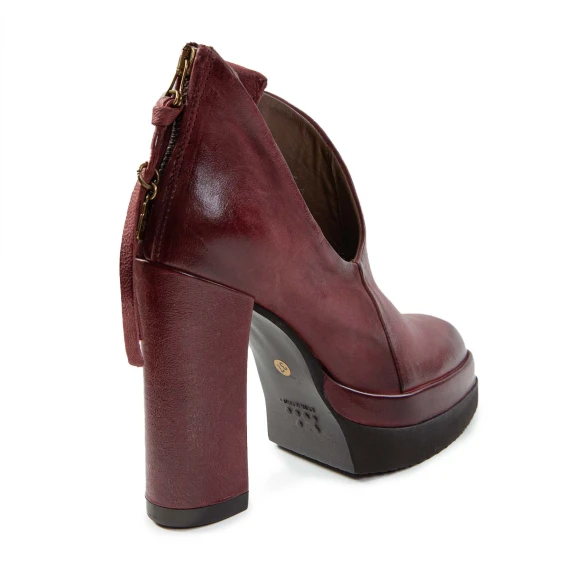 accollato VIVENT in pelle rosso madera