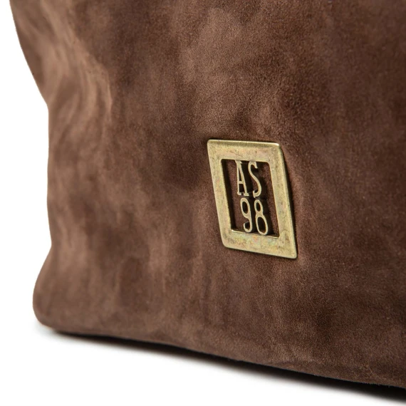 clutch in camoscio ebano