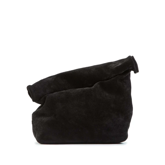 clutch in camoscio nero