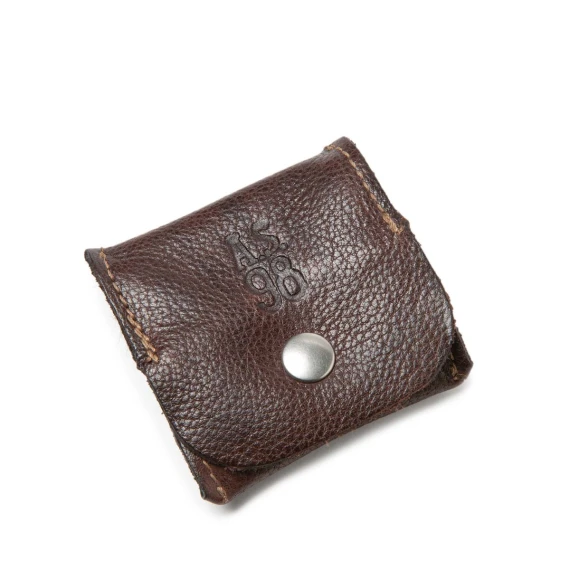 portamonete clip in pelle ebano