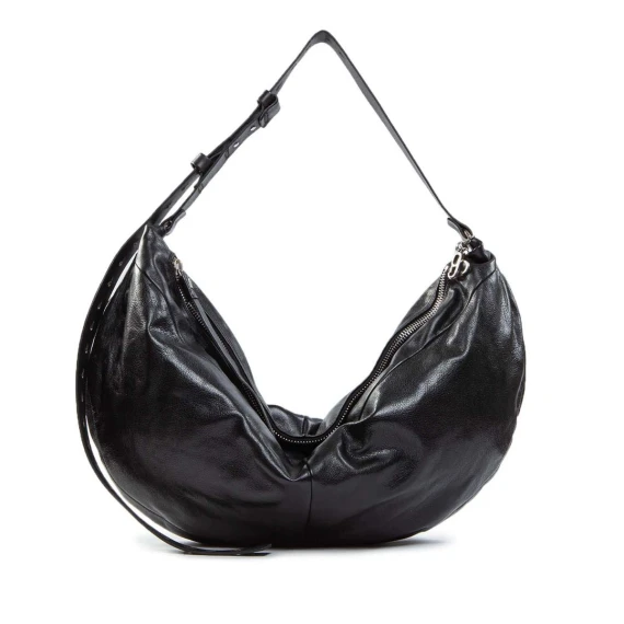 black leather HOBO bag