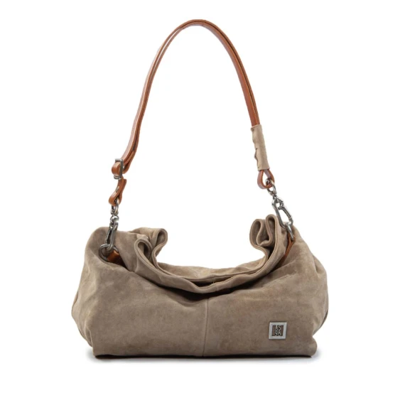 baguette patta in pelle beige