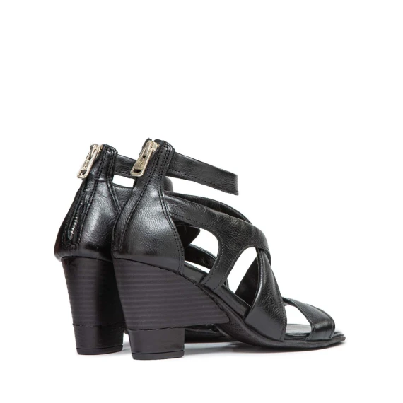 sandali PRISCILLA incrocio in pelle nera