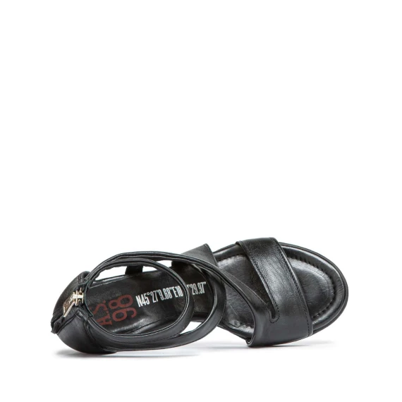 sandali PRISCILLA incrocio in pelle nera