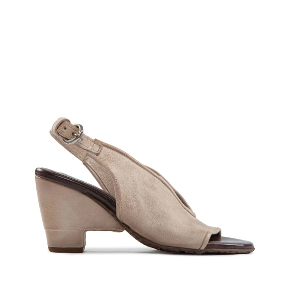 sandali zeppa scollo V beige