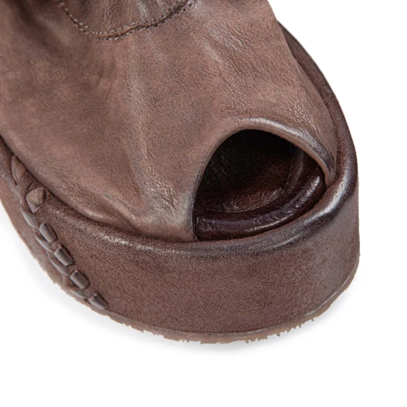 MANOLA elastic ebony wedges