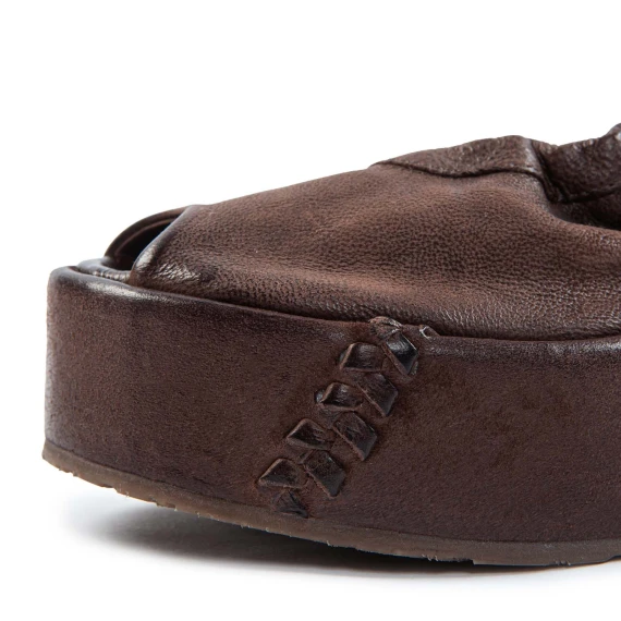 MANOLA elastic ebony wedges
