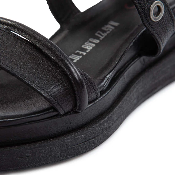 LAGOS wedge sandals with black leather eyelets