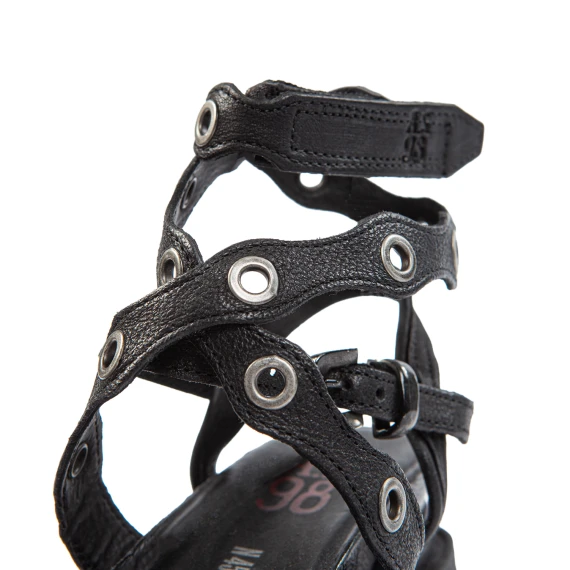LAGOS wedge sandals with black leather eyelets