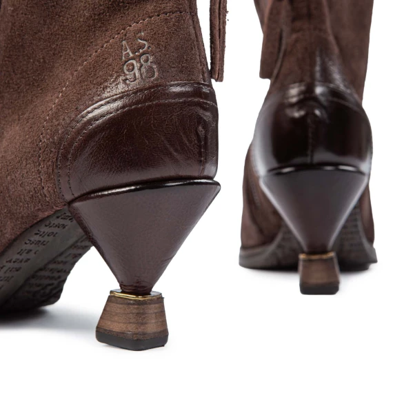 Sillar ebony spool-heel ankle boots