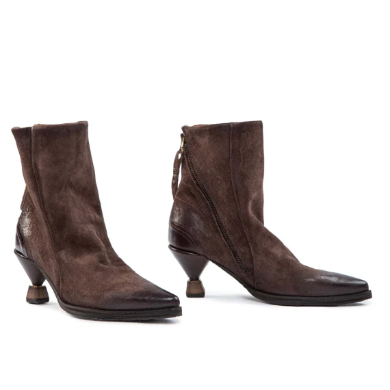 Sillar ebony spool-heel ankle boots