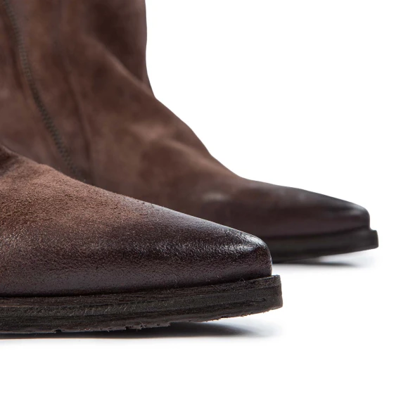Sillar ebony spool-heel ankle boots