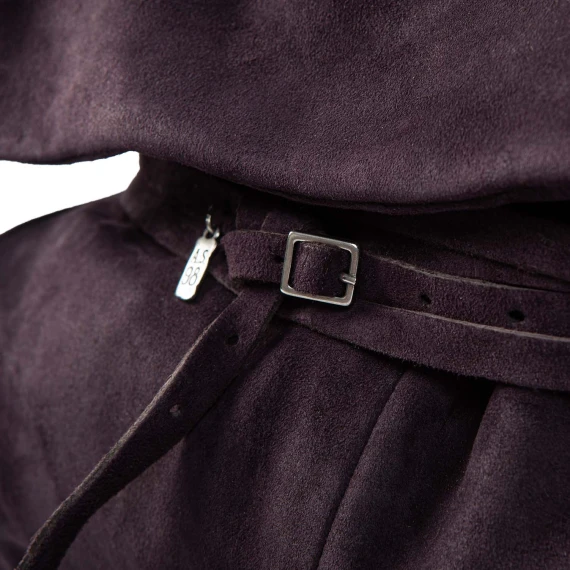 Purple "Muse" Rolled Strap Briefcase