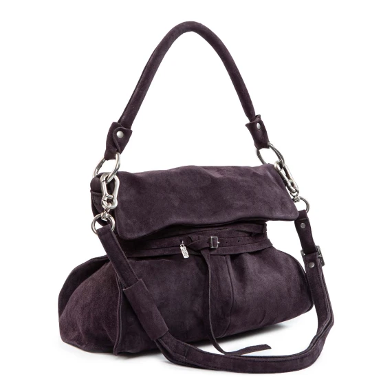 Purple "Muse" Rolled Strap Briefcase