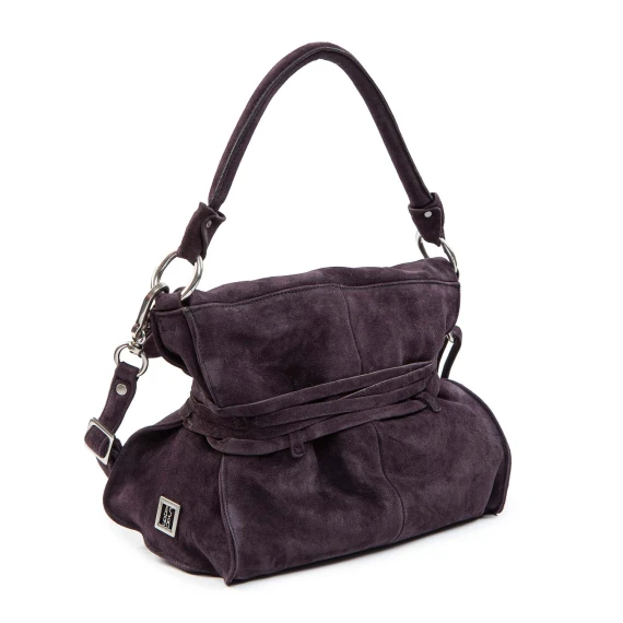 Purple "Muse" Rolled Strap Briefcase