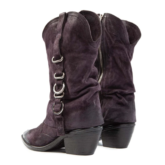 camperos anelli in camoscio viola muse