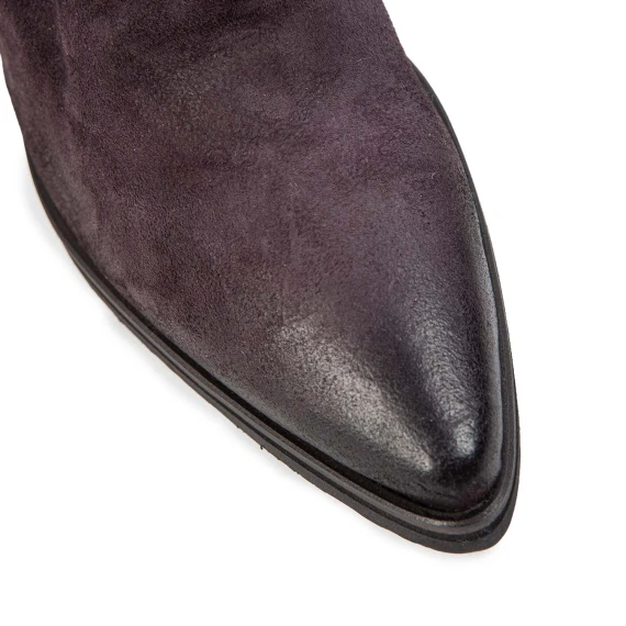 SILLAR Purple Spool-Heel Ankle Boots