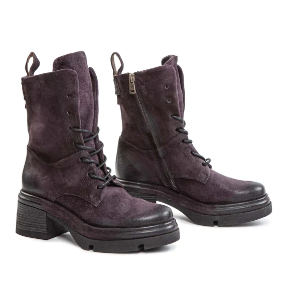 anfibi mezzo tacco EASY pelle viola