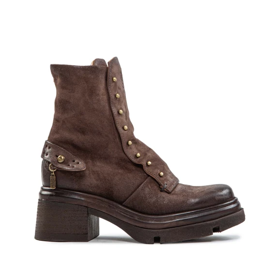 biker EASY con rivetti oro in pelle ebano