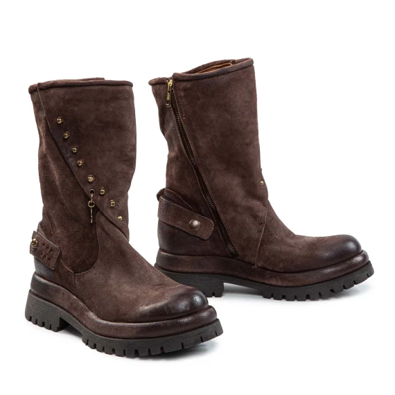 DIBLA biker boots with ebony suede studs