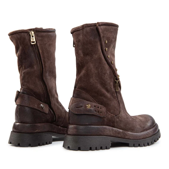 DIBLA biker boots with ebony suede studs