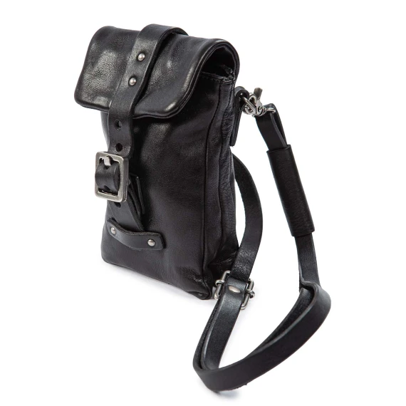 DAI black leather bag