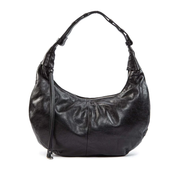 NANA black leather shoulder bag a.s.98