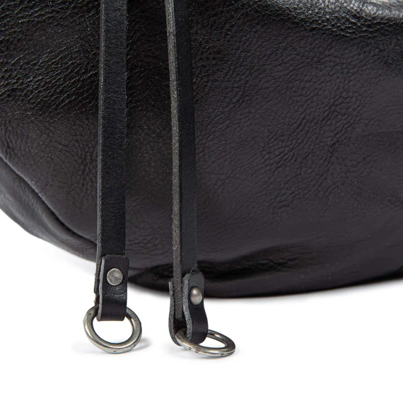 NANA black leather shoulder bag