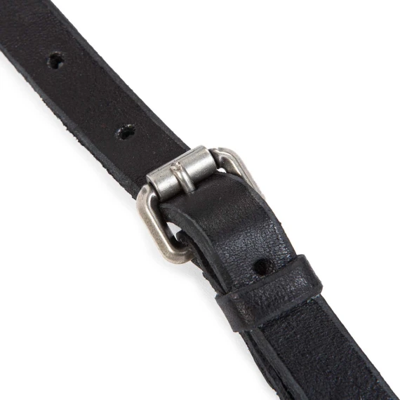 bretelle in pelle nera