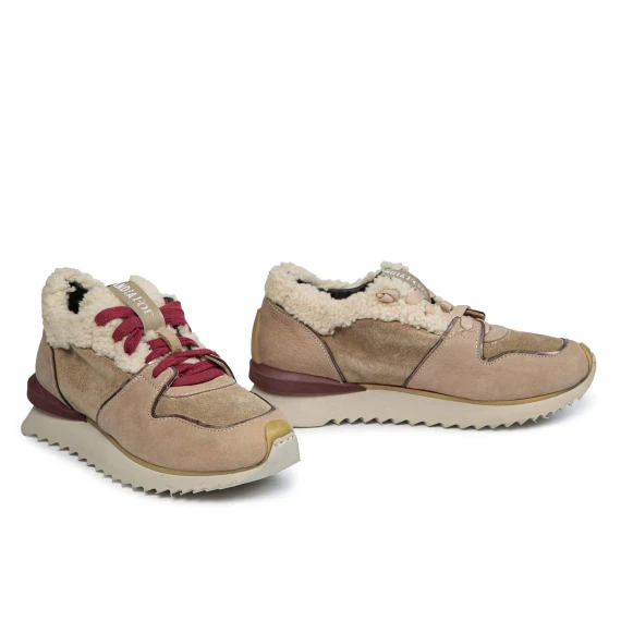 RUFFLE fur sneakers