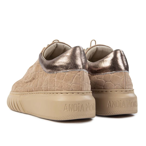 sneakers LIBI stampa cocco in suede natural