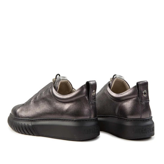 sneakers LIBI in pelle laminata antracite