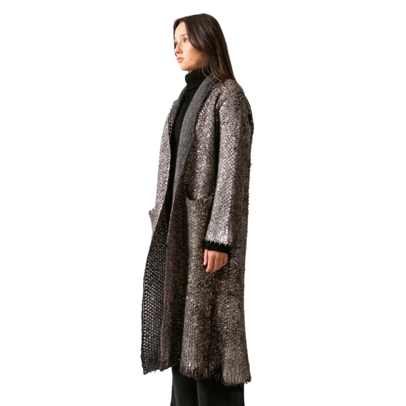 cardigan lungo laminato