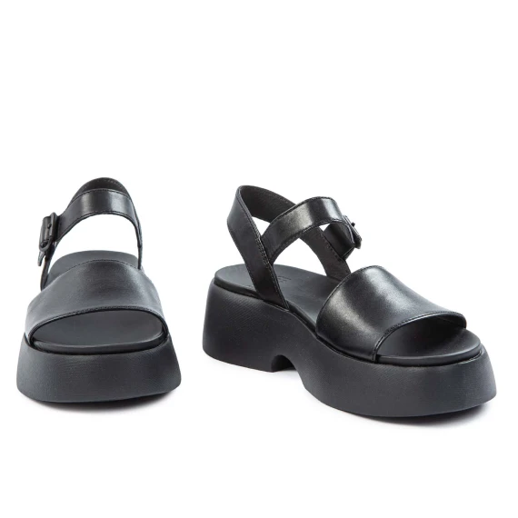 black leather band wedge