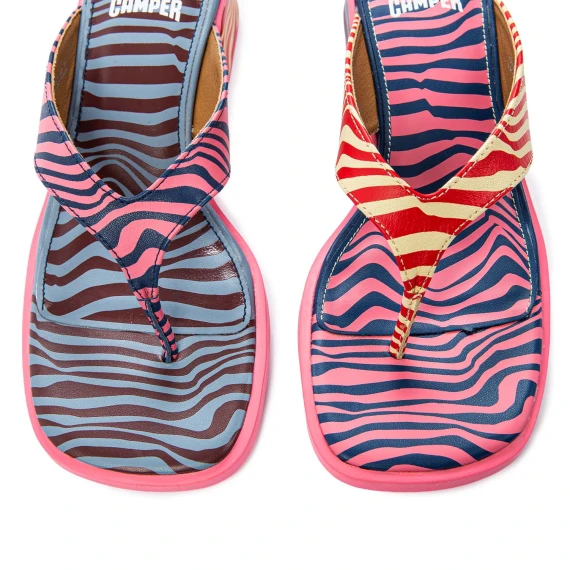zebra twins flip flops
