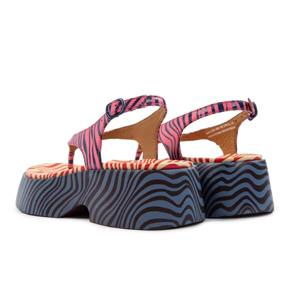 sandali infradito platform zebrate