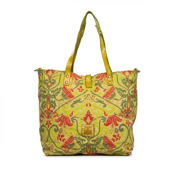 shopper IBISCO in canvas tinta in capo multicolore