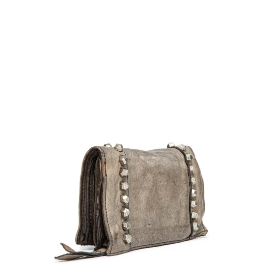 portafogli con borchie in pelle ghiaccio