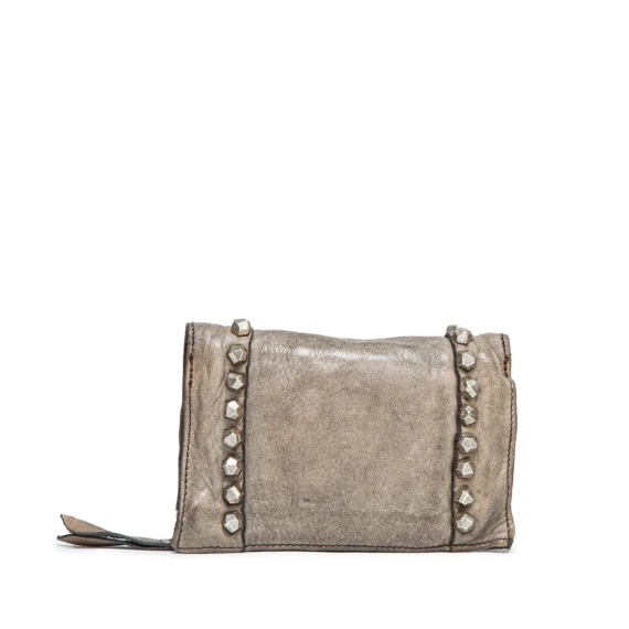 portafogli con borchie in pelle ghiaccio