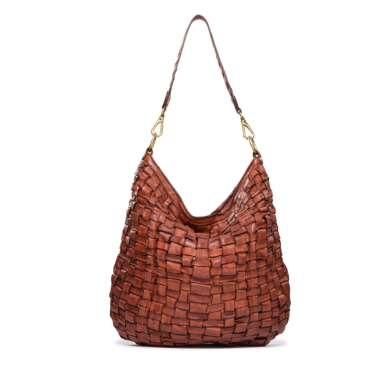 sacca in pelle intrecciata cuoio