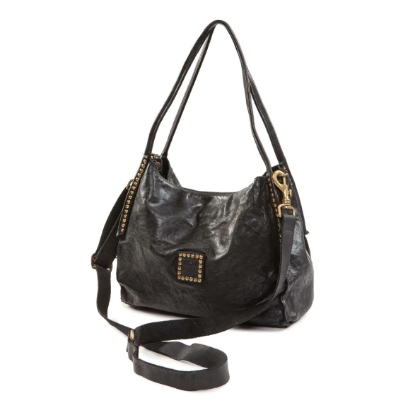shopper VIOLA in pelle nera