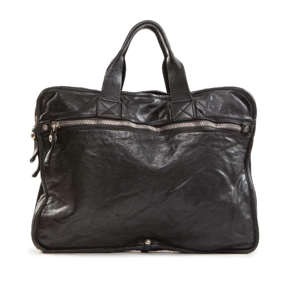 cartella NOCE in pelle nera