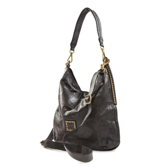 monospalla MIRIAM in pelle nera