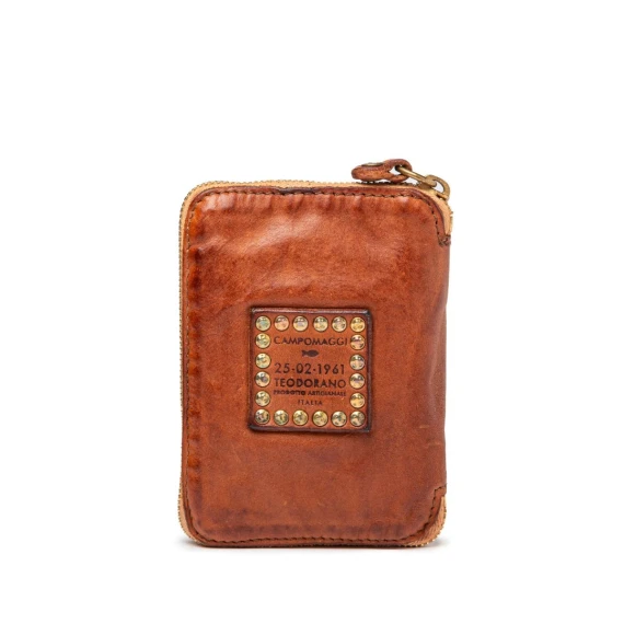 portafoglio cuoio strass e fiori