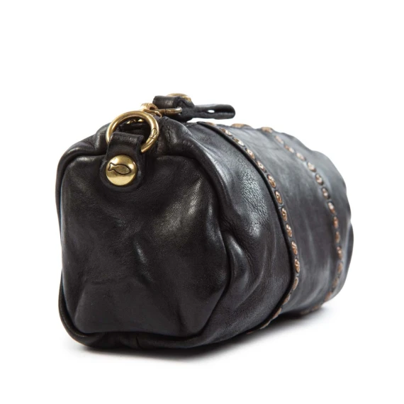 tracollina piccola in pelle nera