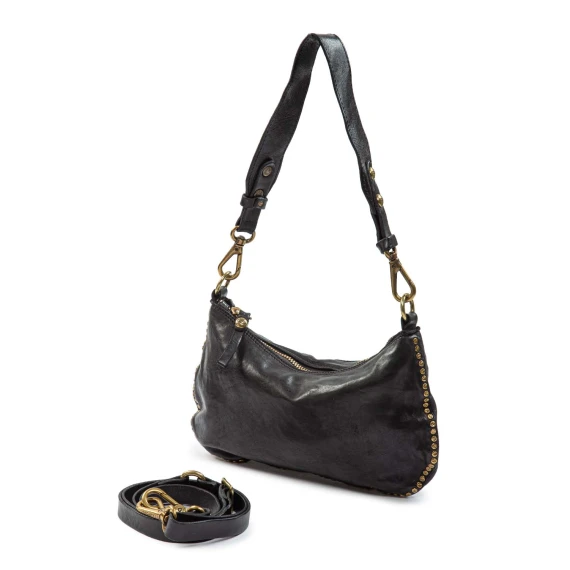 Borsa a spalla Teresa in pelle nera campomaggi